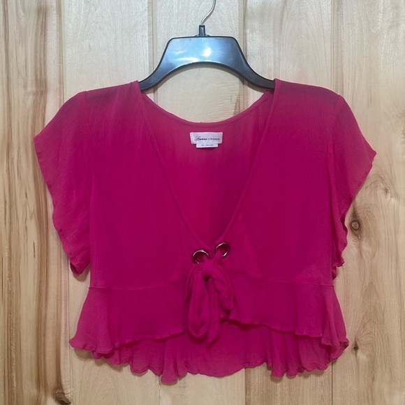 Lovers + Friends Tops - Lovers + Friends Hot Pink Crop Top Size XXS